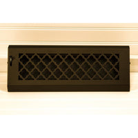 Steelcrest Designer 15-Inch Oil-Rubbed Bronze Baseboard Vent With Air-Volume Damper & Concealed Mounting Holes