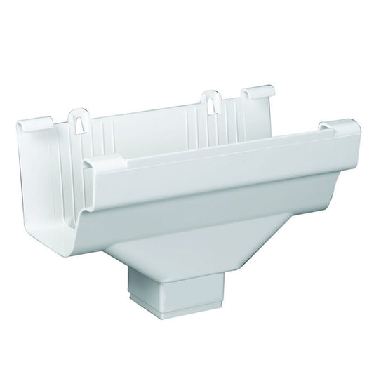 Amerimax 9 in. H x 6.25 in. W x 4.9 in. L White Vinyl Gutter Drop Outlet (Pack of 6)