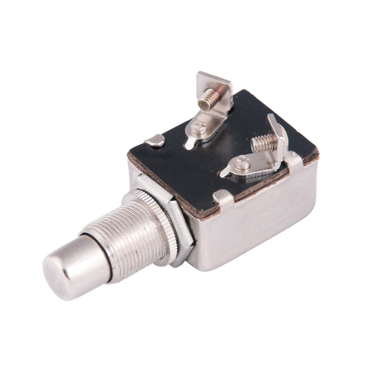 Calterm 15 amps Push Button Switch Silver 1 pk