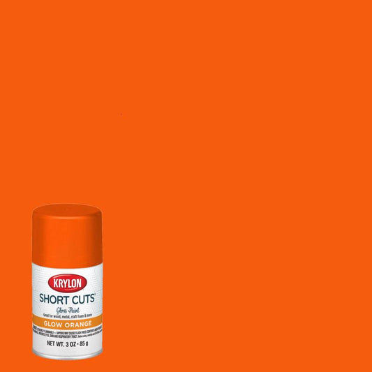 Krylon Short Cuts Gloss Glow Orange Spray Paint 3 oz. (Pack of 6)