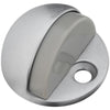 National Hardware Solid Brass w/Rubber Bumper Chrome Silver Door Stop Mounts to floor 1.75 in.