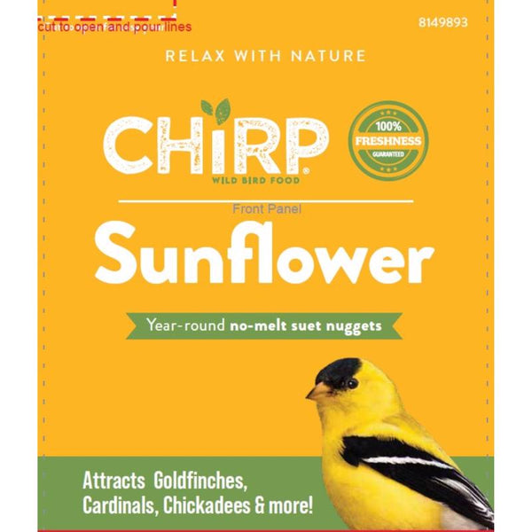 Chirp Sunflower Nuggets Sunflower Suet Nuggets 27 oz (Pack of 4)