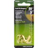 Hillman AnchorWire Gilt Gold Push Pin Picture Hanger 20 lb. 4 pk (Pack of 10)