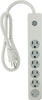 GE Jasco White 6-Outlets Automatic Shutdown Technology Surge Protector 3 ft.