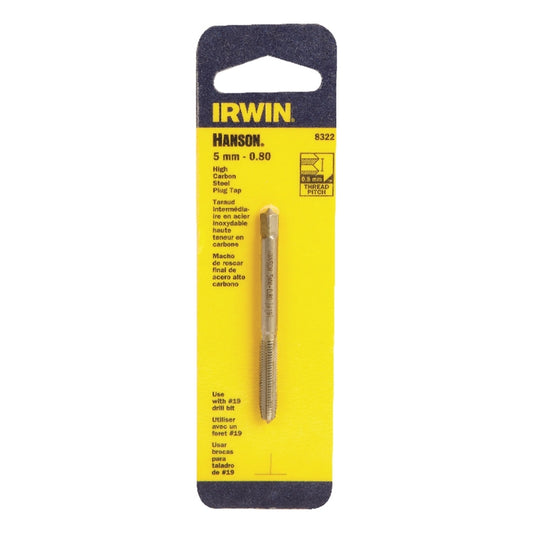 Irwin Hanson High Carbon Steel Metric Plug Tap 5 - 0.80 mm 1 pc