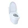 TOTO WASHLET+®  Aquia IV Two-Piece Elongated Dual Flush 1.28 and 0.8 GPF Toilet and Contemporary WASHLET S550e Bidet Seat, Cotton White - MW4463056CEMG#01