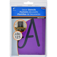 HILLMAN 4 in. Oil Board Decorative Script Stencil Pack 4 Inch Stencil Set 38 pk - Deal of The Week