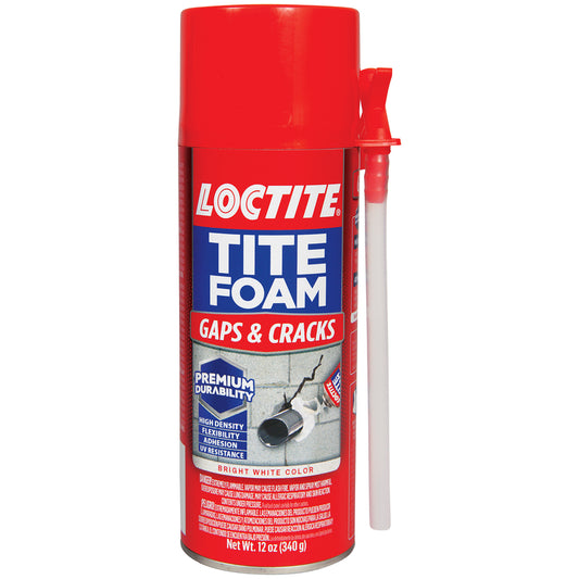 Loctite TiteFoam White Polyurethane Foam Sealant 12 oz. (Pack of 12)