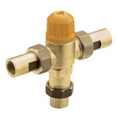 Adjustable temperature thermostatic mixing valve 1/2" CC connections