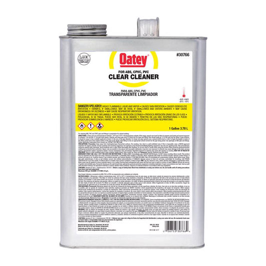 Oatey Clear Cleaner For ABS/CPVC/PVC 1 gal (Pack of 6).