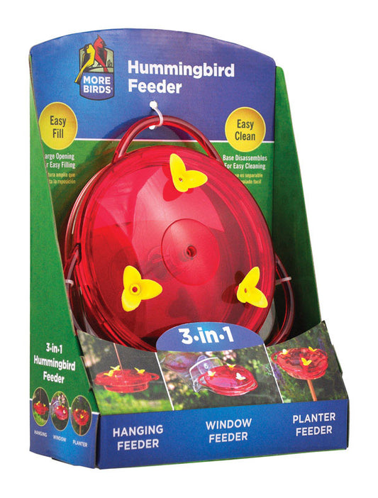 More Birds Hummingbird Plastic Nectar Feeder 3