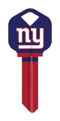 Hillman New York Giants Painted Key House/Office Universal Key Blank Single (Pack of 6).