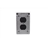 Sigma Electric Rectangle Die-Cast Metal 1 gang 4.57 in. H X 2.83 in. W Vertical Duplex Cover