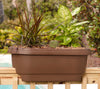 Bloem 24 in. Chocolate Deck Rail Planter