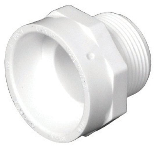 Charlotte Pipe 4 in. Hub X 4 in. D MPT PVC Pipe Adapter 1 pk