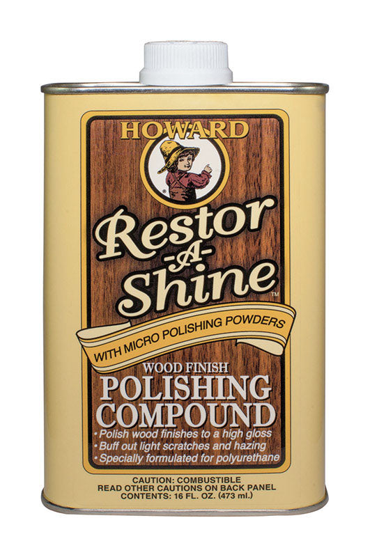 Howard Restor-A-Shine No Scent Polishing Compound 16 oz Cream