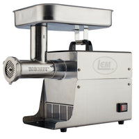 LEM Big Bite Brushed Silver 1 speed 7 lb #8 Electric Meat Grinder .5 HP
