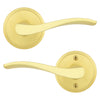 Kwikset Sedona Transitional Satin Brass Passage Lever Right or Left Handed