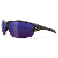 Edge Eyewear Khor G2 Polarized Safety Glasses Blue Mirror Lens Black Frame 1 pc.