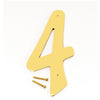 Hy-Ko 4 in. Gold Brass Nail-On 4 1 pc. Number (Pack of 10)