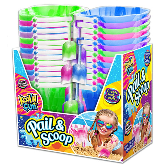 Ja-Ru Kool'N Fun Pail and Scoop Plastic Assorted 2 pc (Pack of 48)