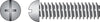 Hillman No. 8-32 X 2-1/2 in. L Combination Round Head Zinc-Plated Steel Machine Screws 100 pk