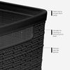 Curver Large 18 L Black Woven Basket 9.1 in. H X 11.0 in. W X 14.2 in. D (Pack of 2)