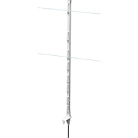 Stafix Sentinel Heavy Duty Tread-In Step-In Post, White, 49 in.