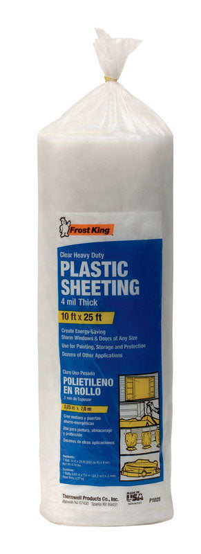 Frost King Plastic Sheeting 4 mil X 10  W X 25 ft. L Plastic Clear