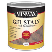 Minwax Gel Stain Semi-Transparent Slate Oil-Based Gel Stain 1 qt (Pack of 4)