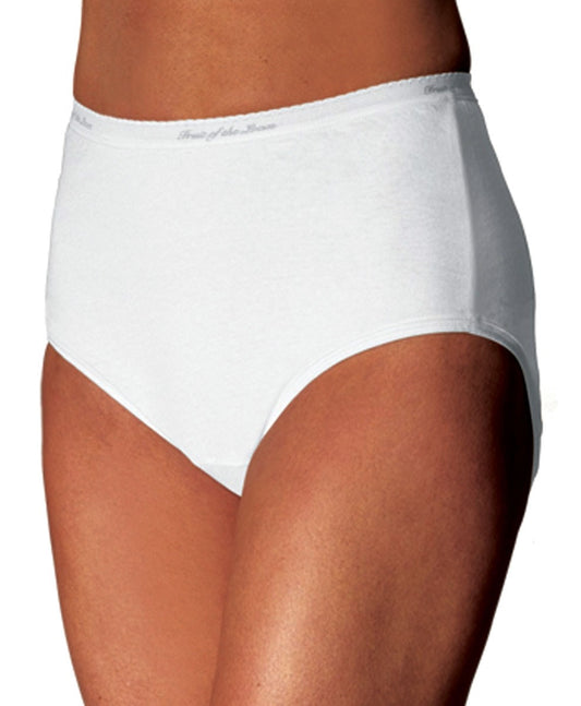 Fruit of the Loom 3DBRIWH SZ 8 White Size 8 Ladies' Panty Classic Briefs (Pack of 2)