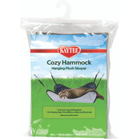 Kaytee Cozy Hammock Hanging Plush Sleeper for Small Pets, Soft Fabric Bed with Clips, 14.5 x 14.5 in