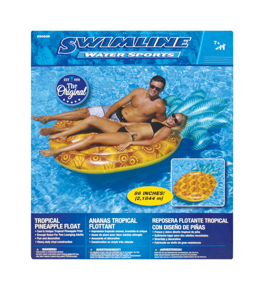 Swimline Multicolored Vinyl Inflatable Pineapple Pool Float