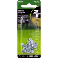 Hillman AnchorWire Silver Conventional Picture Hanger 20 lb. 8 pk (Pack of 10)