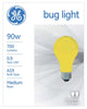 GE 90 watts A19 A-Line Incandescent Bulb E26 (Medium) Yellow 2 pk (Pack of 12)