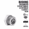 Bk Products 1/2 In. Mpt  X 1/8 In. Dia. Fpt Galvanized Malleable Iron Hex Bushing
