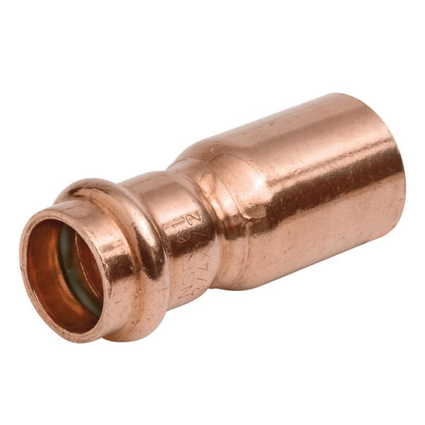 Acoplamiento reductor de cobre forjado prensado NIBCO de 3/4 pulg. FTG x 1/2 pulg. D