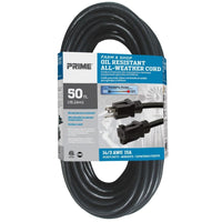 Prime Farm & Shop Outdoor 50 ft. L Black Extension Cord 14/3 SJTOW