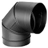 DuraVent DuraBlack 6 in. D X 6 in. D Adjustable 90 deg Galvanized Steel Stove Pipe Elbow - Open Box