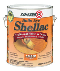 Zinsser Bulls Eye Gloss Amber Water-Based Shellac Finish and Sealer 1 gal (Pack of 2)