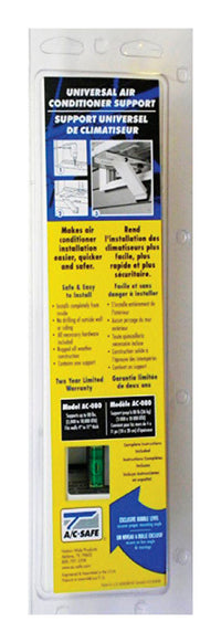 AC Safe White Steel Baked Epoxy Universal Air Conditioner Support 80 lbs. with Screws - Deal of The Week