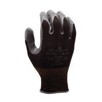 Atlas Unisex Indoor/Outdoor Dipped Gloves Black/Gray S 1 pair