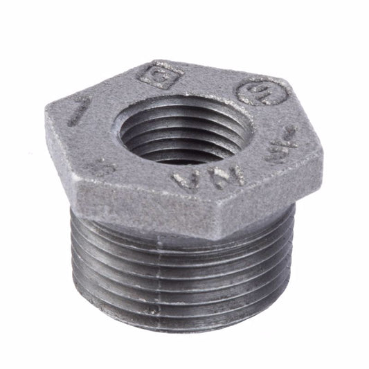 Bk Products 1 In. Mpt  X 1/2 In. Dia. Fpt Black Malleable Iron Hex Bushing