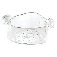 iDesign Power Lock Clear Plastic Shower Basket