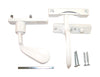 Barton Kramer Satin White Metal InSwing Latch 1 pk