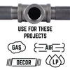 BK Products 3/4 in. FPT x 3/4 in. Dia. FPT Black Malleable Iron Tee (Pack of 5)