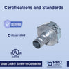 Snap Lock Screw In 3/8"