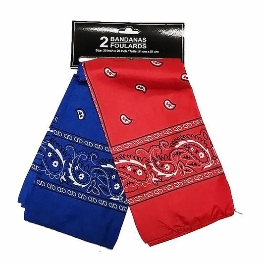 Starr Design Group Paisley Bandana Set Red and Blue (Pack of 24)