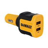 DeWalt Black/Yellow 24W 2-Port Mobile USB Charger for Any USB-Powered Device