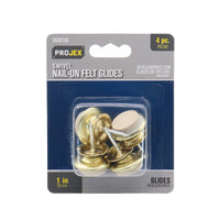 Projex White 1 in. Nail-On Felt Swivel Glide 8 pk